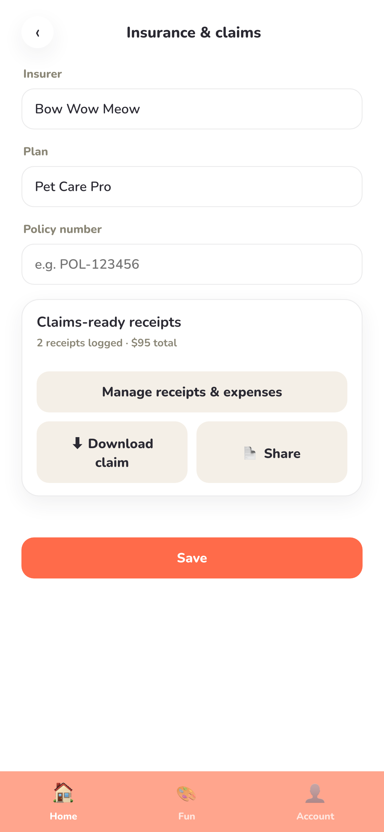 The Pet Care Card screenshot 3